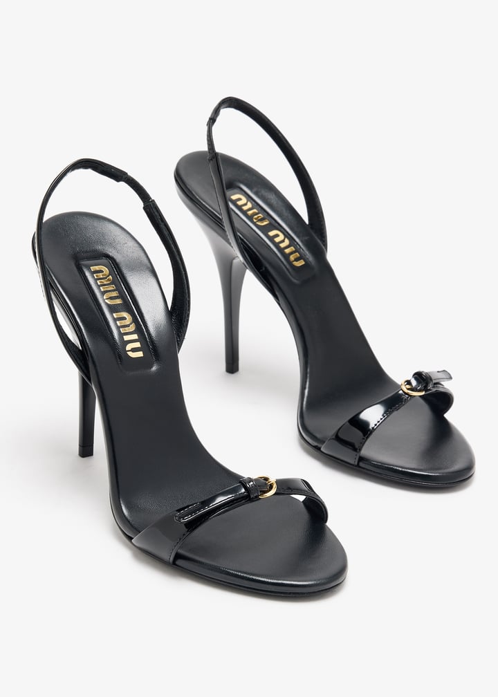 【関税&送料込】Miu Miu Patent Leather Sandals With Heel And Patent leather sandals with heel and wedge – Choosh