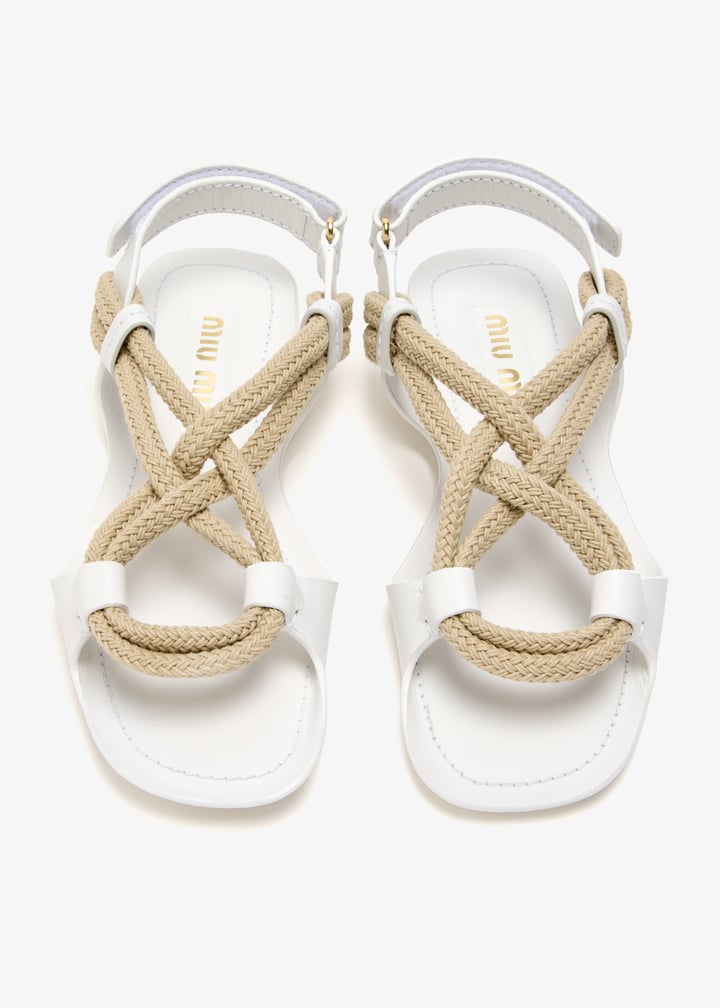 サンダル・ミュール MIU MIIU 5X415E_698_F0018 FLAT CORD SANDALS MIU MIIU 5X415E_698_F0018 FLAT CORD SANDALS (MiuMiu/サンダル