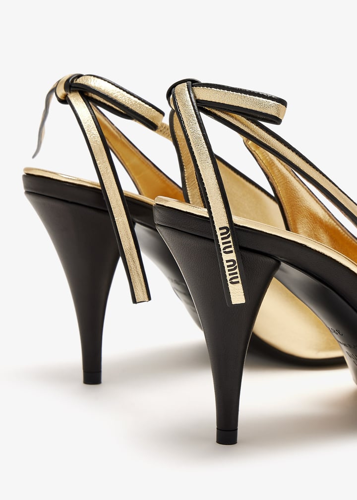 Miu Miu Mordoré nappa leather slingback pumps for Women