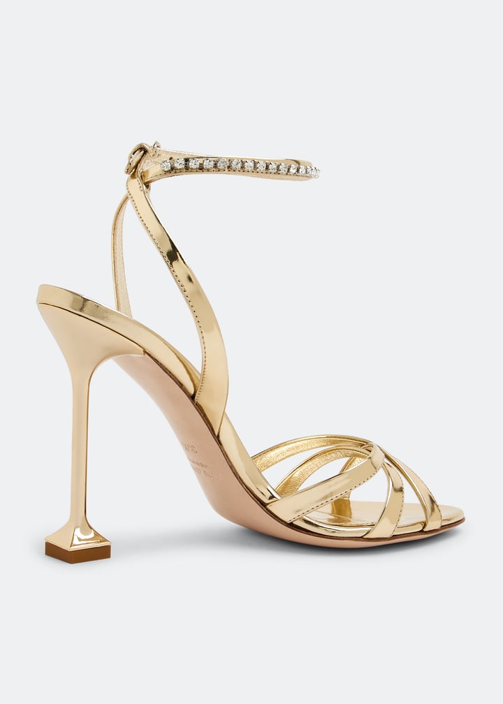 サンダル・ミュール MiuMiu SS25 Gold leather pumps (5I430EF085X20 F0W3L) Miu Miu Ayers leather pumps for Women - Gold in Qatar
