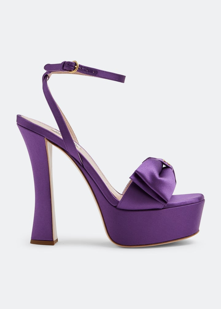 Satin platform sandals