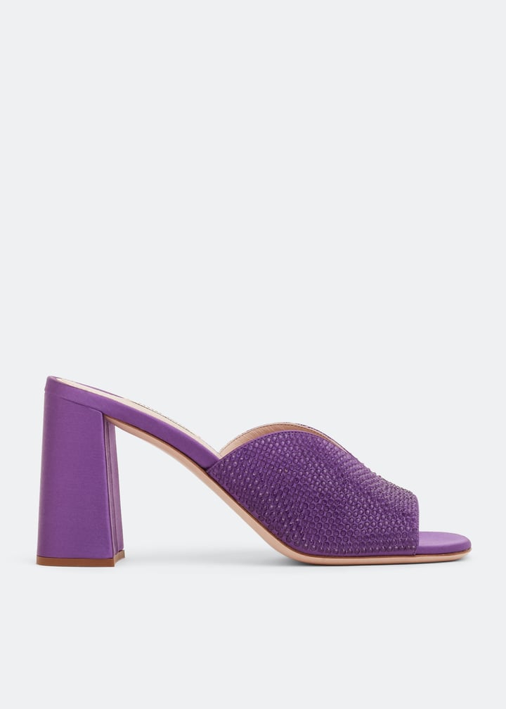 Miu Miu Crystal satin sandals for Women - Purple in UAE
