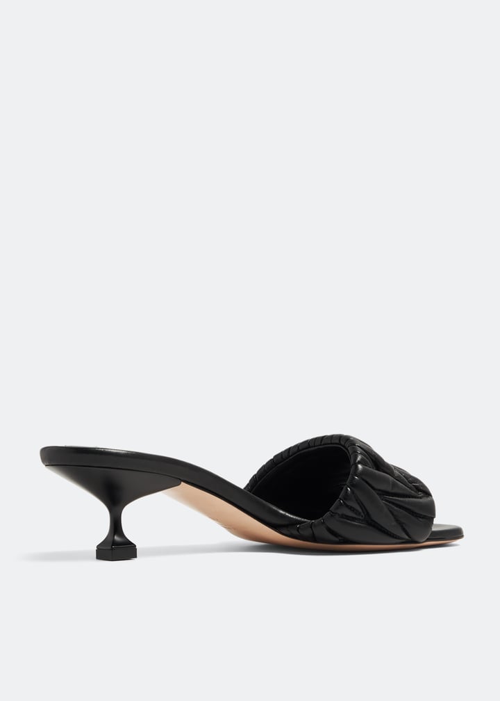 Miu Miu Matelassé leather sandals for Women - Black in KSA | Level