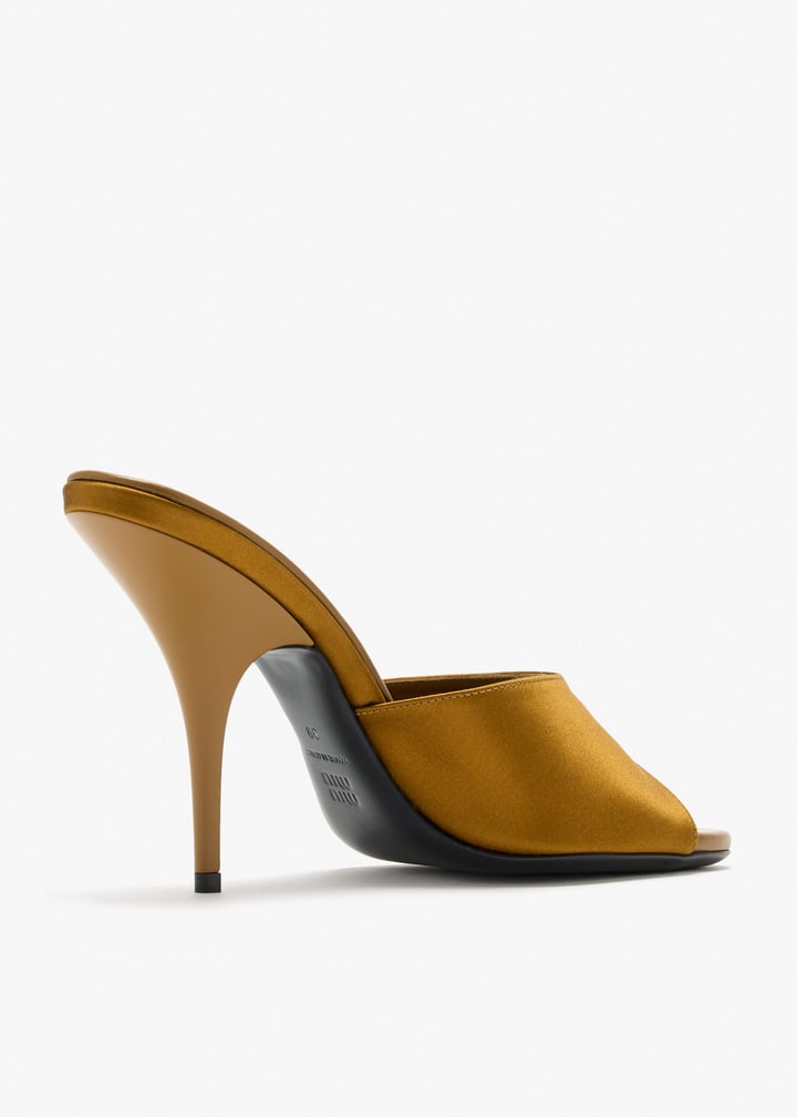 Miu Miu Satin sandals for Women - Yellow in UAE | Level Shoes