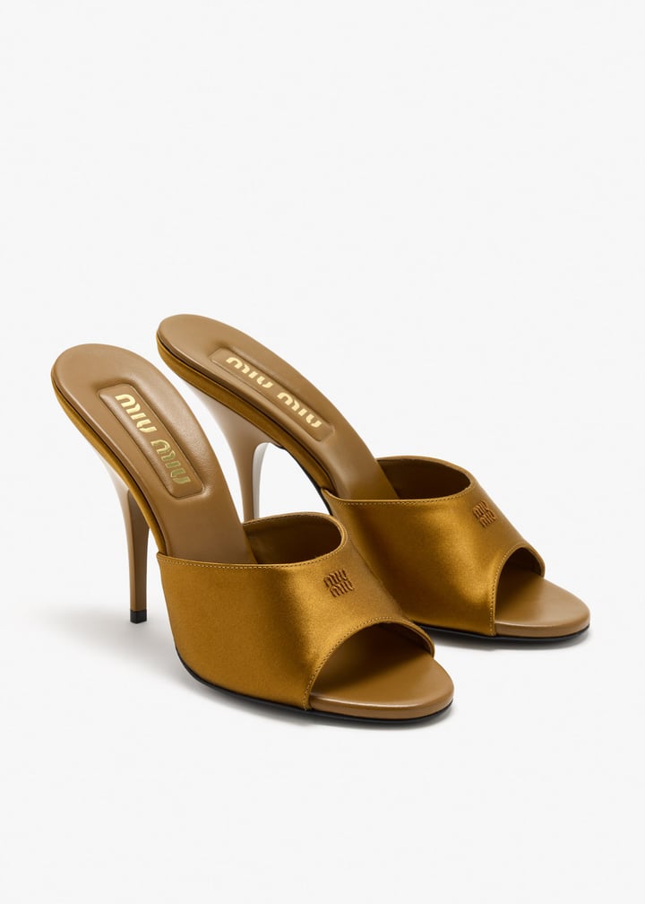 Miu Miu Satin sandals for Women - Yellow in UAE | Level Shoes