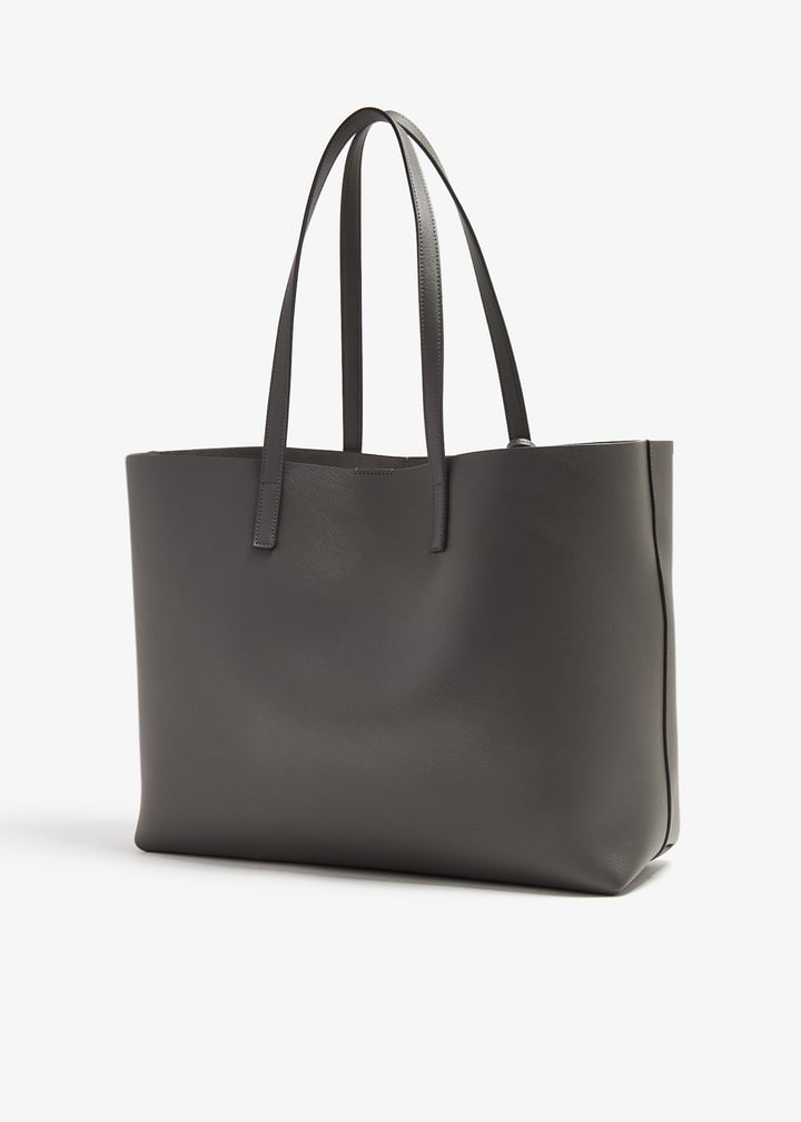 Saint Laurent Leather shopping tote bag for Women - Grey in