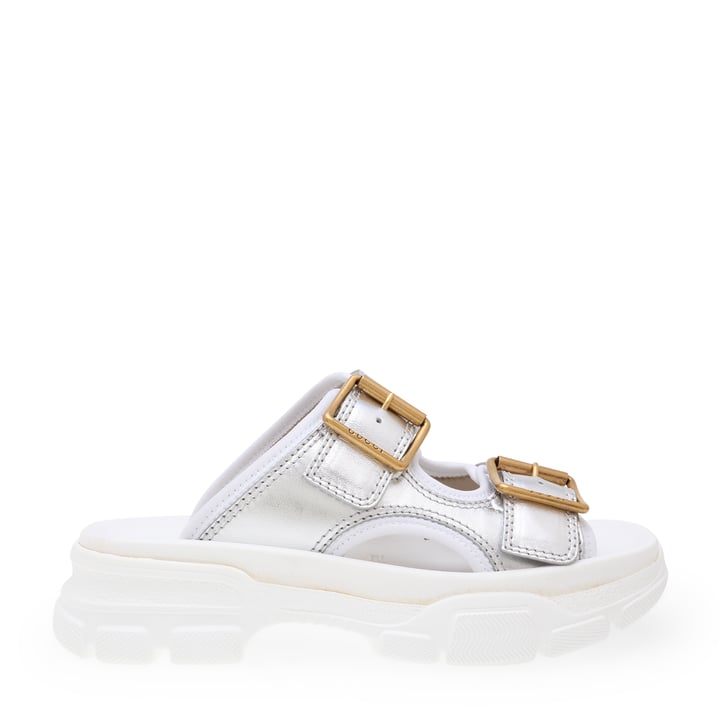 Gucci Leather sandals for Women Silver in UAE Level Shoes