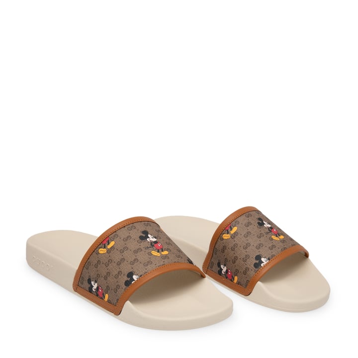Gucci x Disney GG slides for Men - Brown in UAE | Level Shoes display picture 1