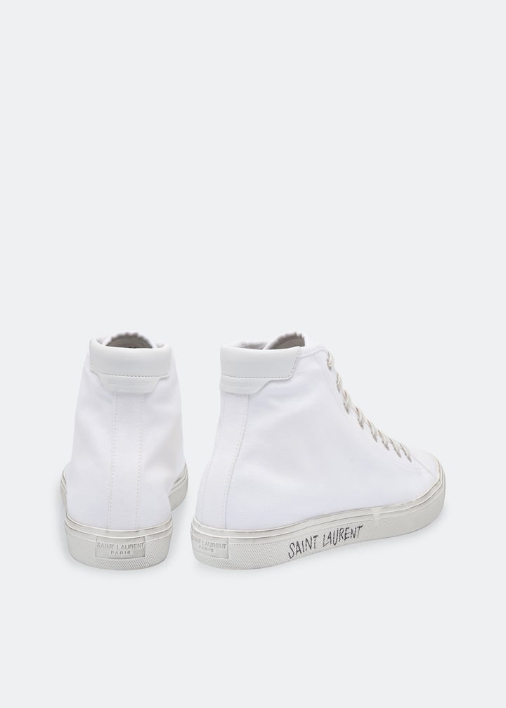 【関税負担】 SAINT LAURENT MALIBU SNEAKERS Saint Laurent Malibu sneakers for Men - White in KSA | Level