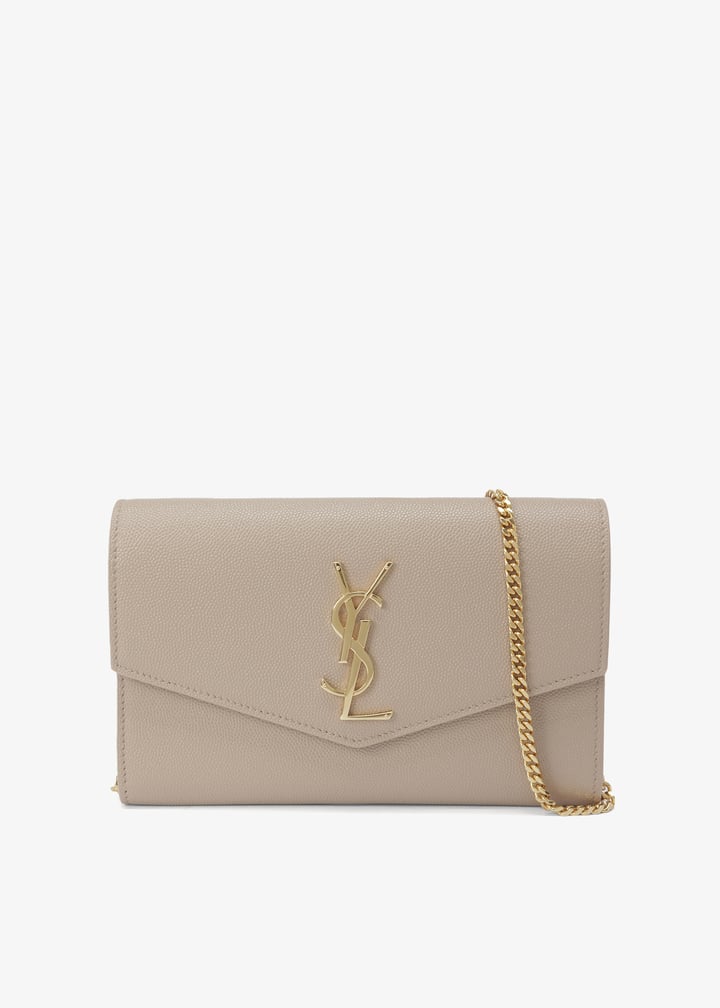 Saint Laurent Uptown chain wallet for Women - Beige in UAE