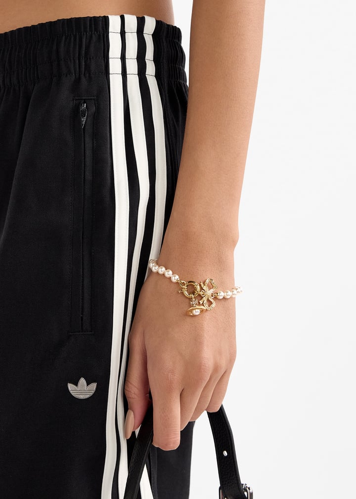 Vivienne Westwood Rigoberta Pearl Bracelet ブレスレット Rigoberta Pearl Bracelet in PLATINUM-CRYSTAL-VELVET-Crystal