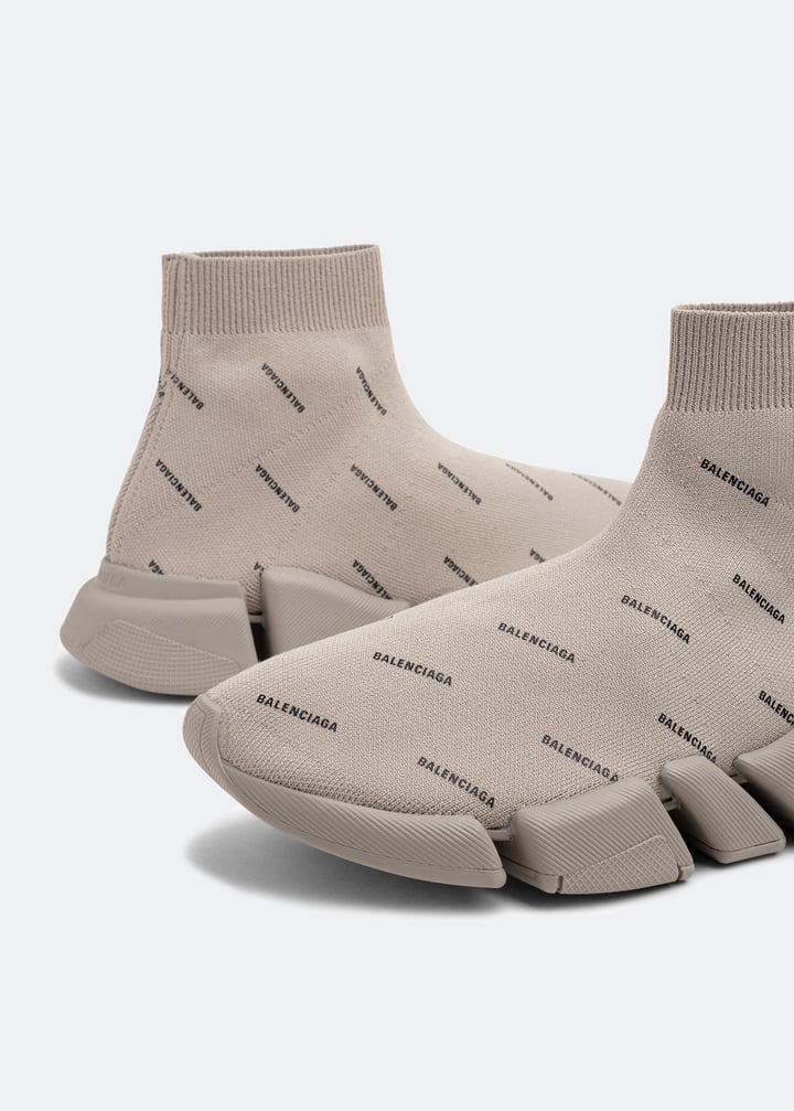 Sock Beige Balenciaga Speed Balenciaga Sock-knit Speed Trainers