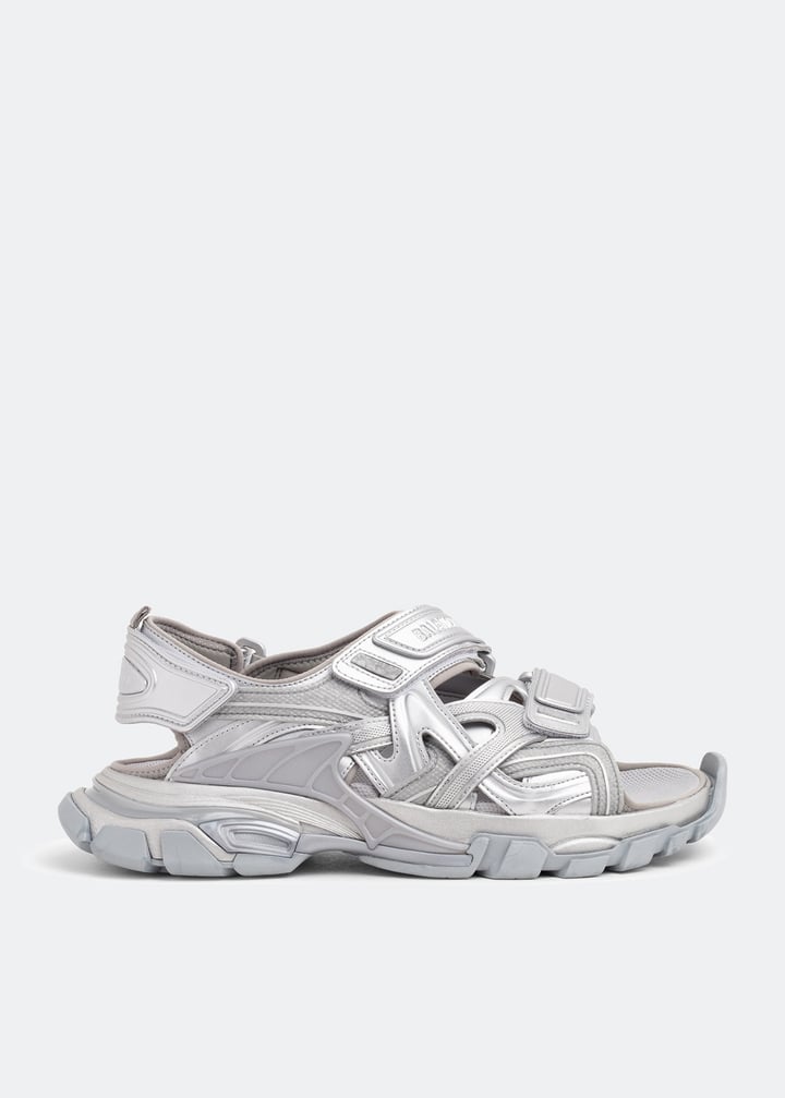 Balenciaga Track velcro-strap sandals for Men - Silver in