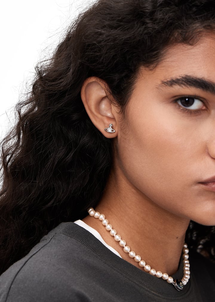 ★Vivienne Westwood★ [Vivienne Westwood] Asha Earrings 6201 Vivienne Westwood Earrings Pierce Orb Gunmetal 1.7cm w