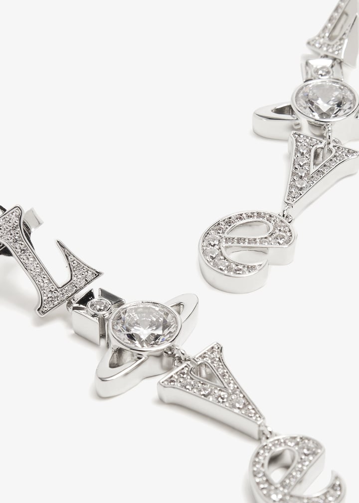 ★Vivienne Westwood★ Vivienne Westwood 24FW Women's Roelia Vivienne Westwood Roderica Long earrings for Women - Silver