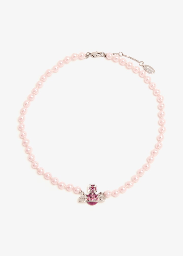 ★Vivienne Westwood★ [Vivienne Westwood] FW24 Women's Pearl Vivienne Westwood Kitty Pearl necklace for Women - Pink in