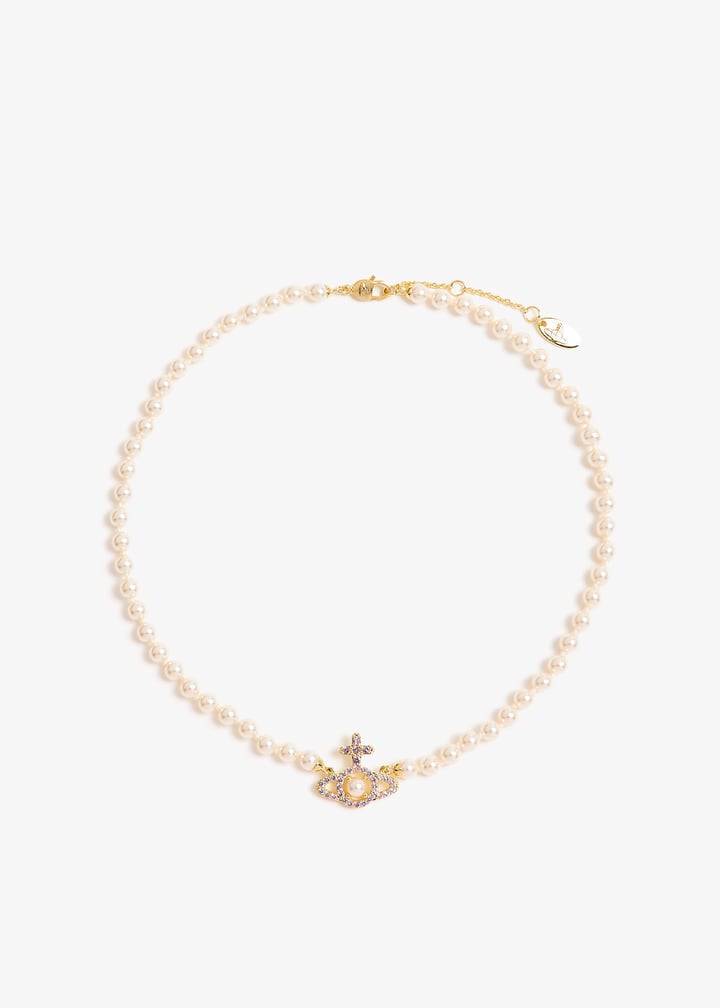 Vivienne Westwood Olympia pearl necklace for Women - Gold in