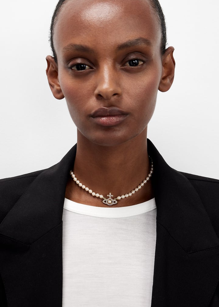 ★Vivienne Westwood★ Vivienne Westwood 6301011P 02P373 Olym Olympia Pearl Necklace - Silver - 6301011P-02P373-SM – Sarah