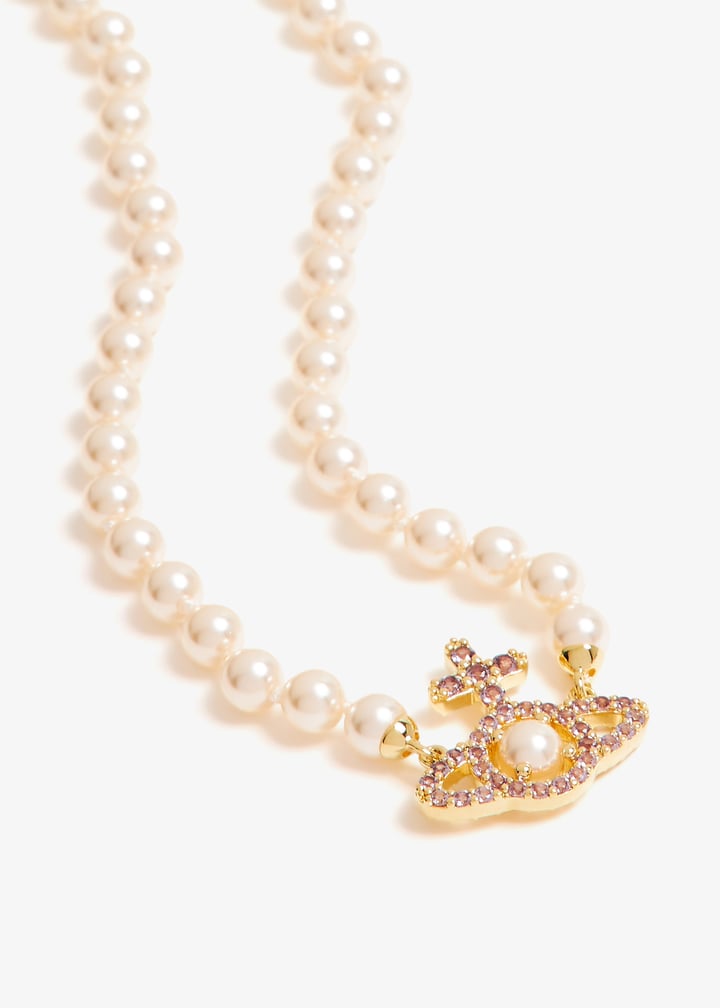 Vivienne Westwood Olympia pearl necklace for Women - Gold in