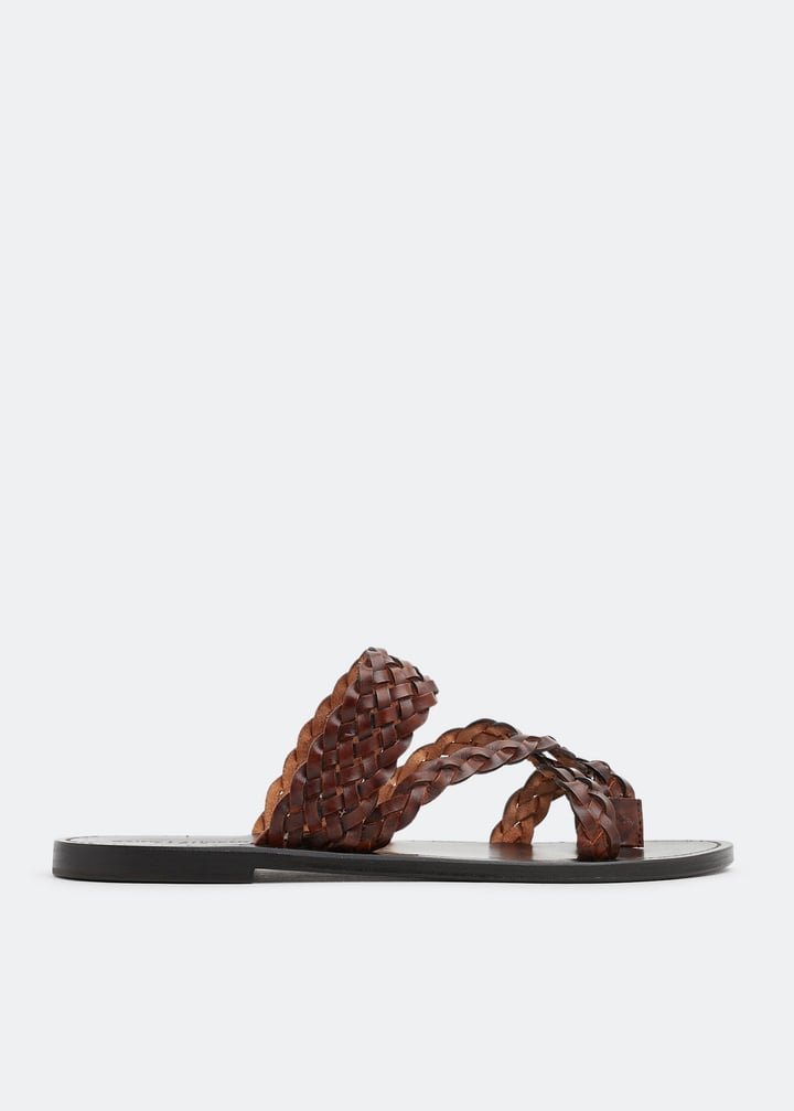 Brown Ysl Slides Men YSL Saint Laurent Slides Sandals Tom Ford Era