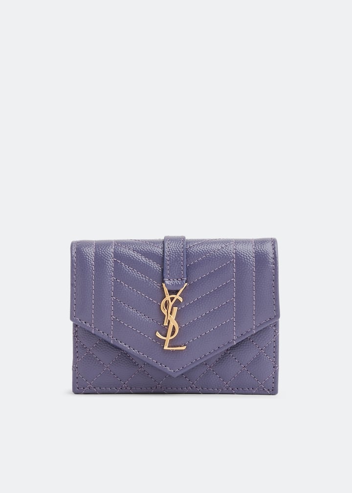 Saint Laurent Flap card case for Women - Purple in UAE