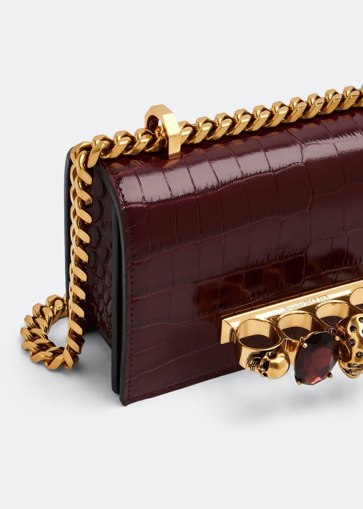 【送料&関税込】Alexander McQueen satchel Brown Crossbody Ba Alexander McQueen Mini Jewelled Cross Body Bag | Brown