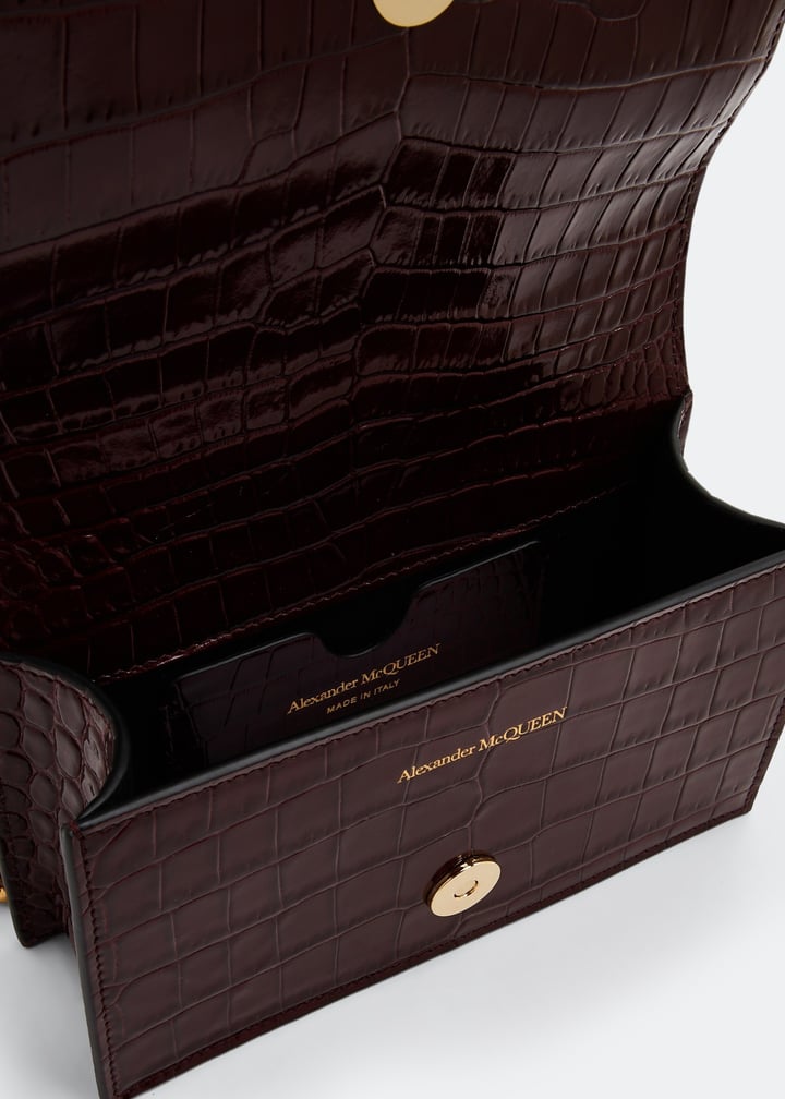 (alexander mcqueen)Mini Jewelled Satchel /SALE!国内発送 McQueen Mini jewelled satchel for Women - Burgundy in UAE