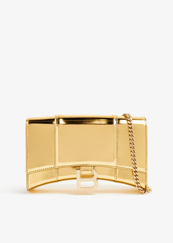 Balenciaga Hourglass chain wallet for Women - Gold in UAE