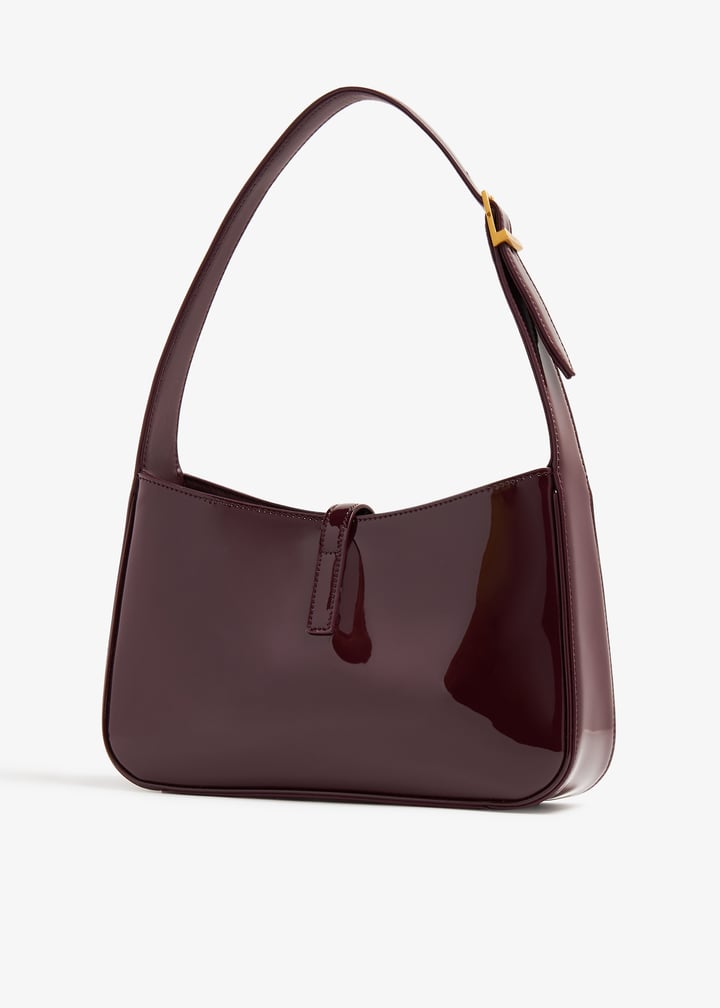 ★SATUR★l Logo Hobo Bag Women Pitch black Logo Slouchy Hobo Tote Bag | Stella