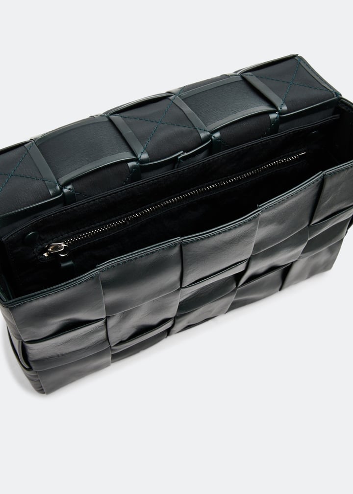 欲しいブラック◆BOTTEGA VENETA CASSETTE ビジネスバッグ BOTTEGA VENETA (ボッテガ・ヴェネタ) イントレチャート レザー