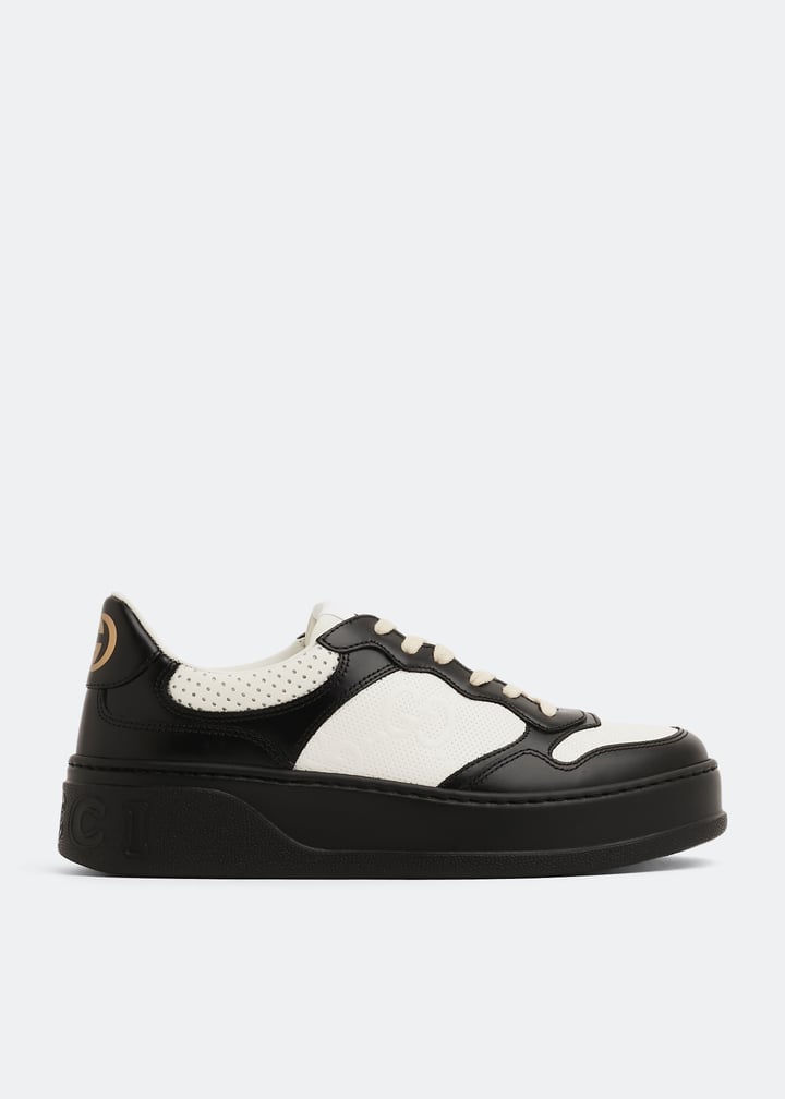 Designer Shoes Farfetch Shoes Men Gucci GG Embossed Sneakers For Men Black In UAE Level Shoes