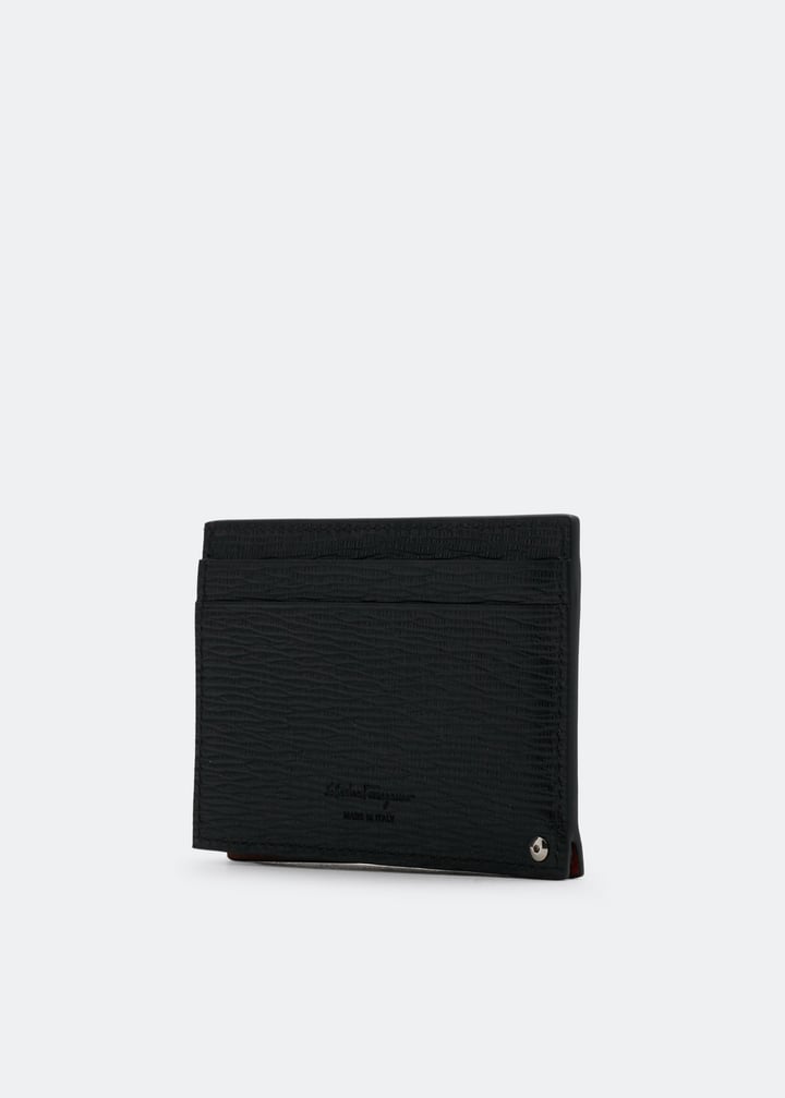 ★FERRAGAMO★ Gancini Zipper Pocket Card Holder Black Ferrag Gancini credit card holder - Men | Ferragamo