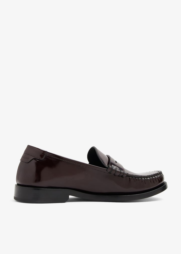 Saint Laurent Le Monogram penny loafers for Women - Burgundy