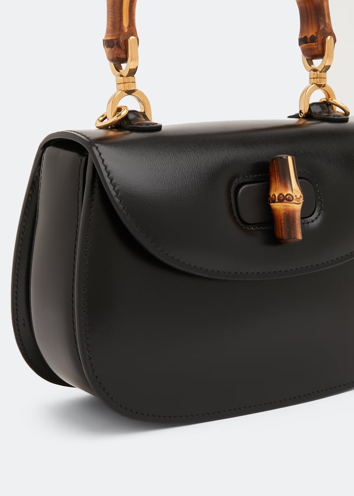 Bamboo handle flap bag／ブラックデニム Bamboo handle flap bag／ブラックデニム バッグ