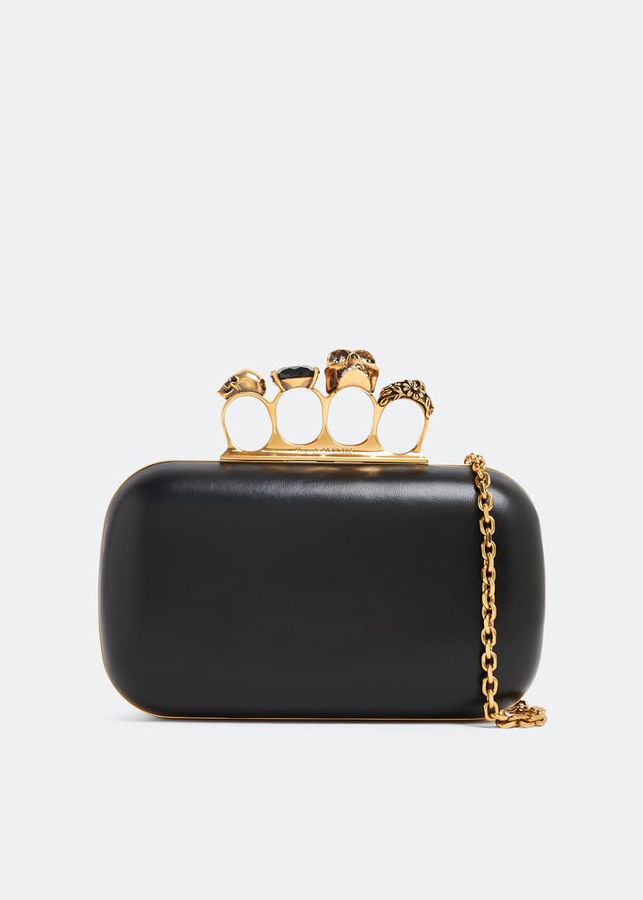 McQueen Knuckle clutch for Women - Black in UAE | Level Shoes