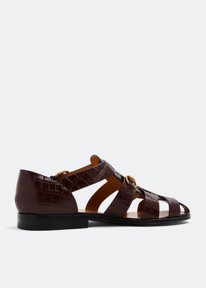 Gucci Horsebit sandals for Men - Brown in UAE | Level Shoes