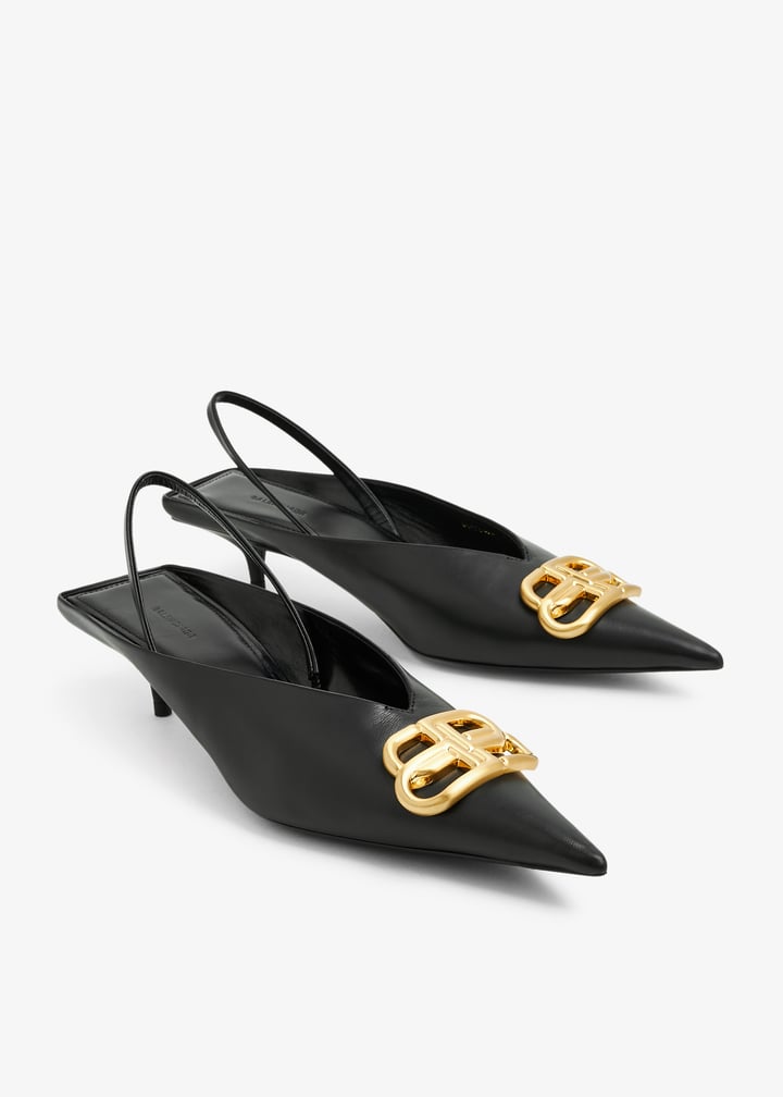 Balenciaga BB Square Knife slingback pumps for Women - Black