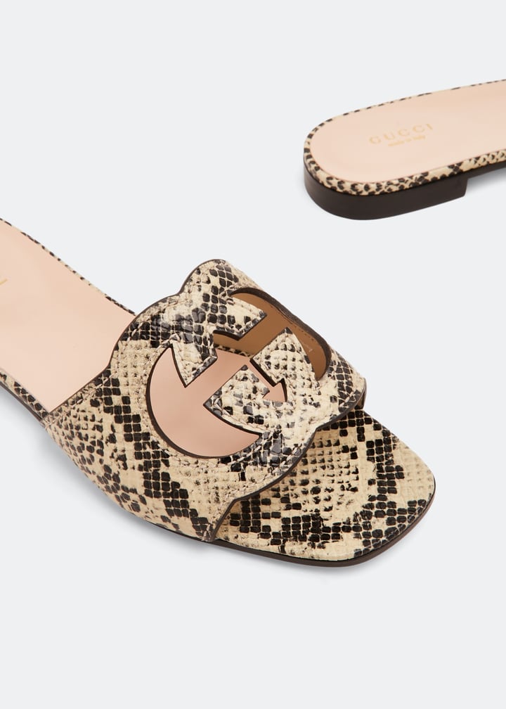 Gucci Interlocking G cut-out slide sandals for Women Animal