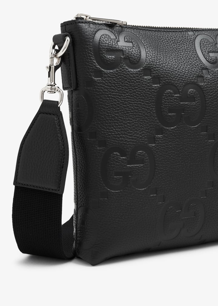 Gucci Jumbo GG medium messenger bag for Men - Black in UAE