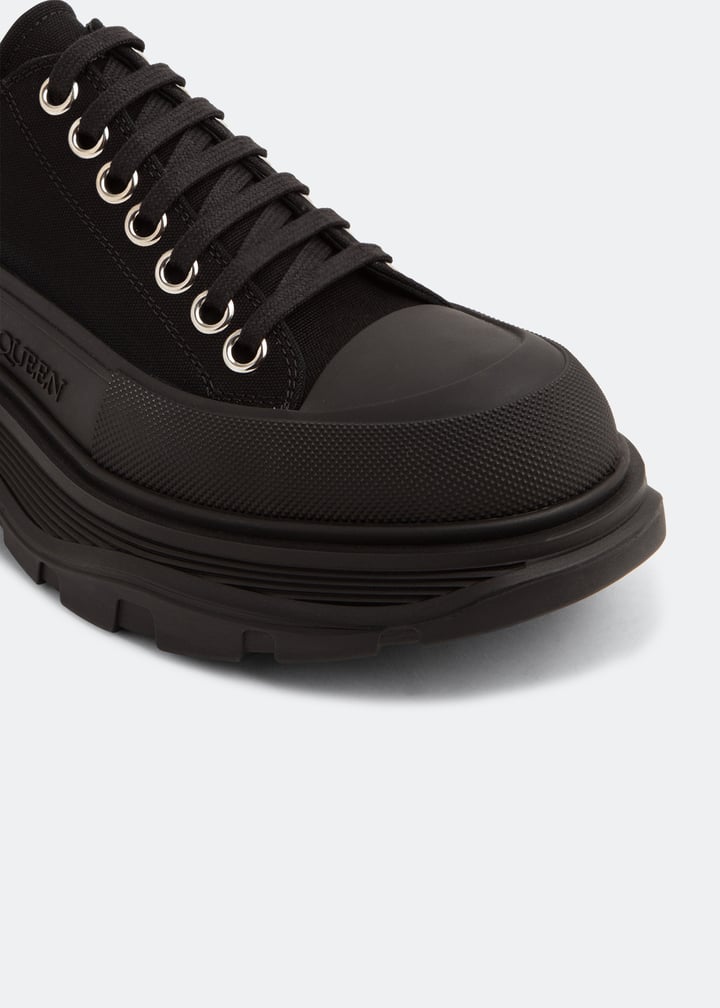 McQueen Tread Slick lace-up sneakers for Women - Black in