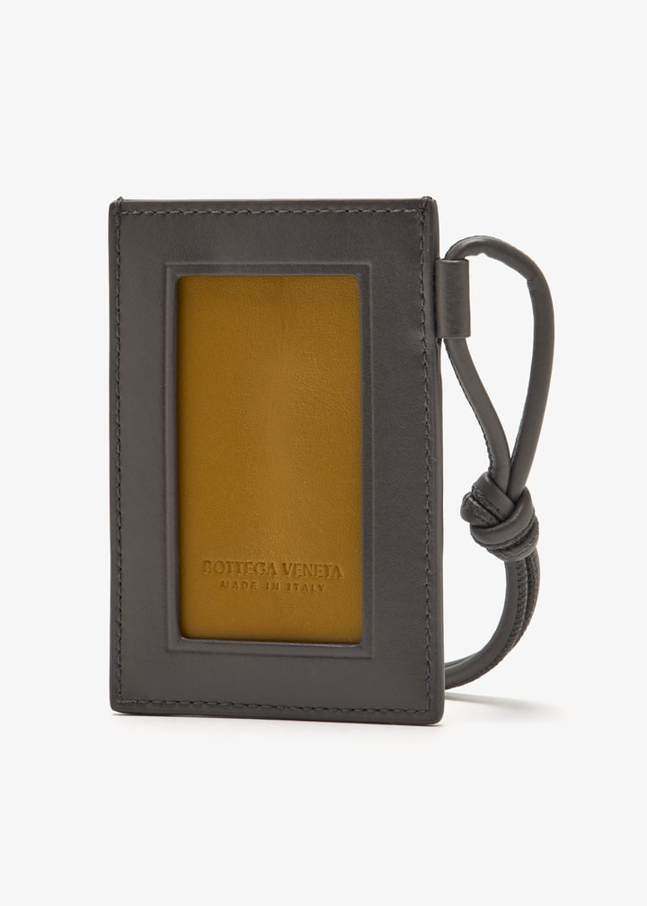 Bottega Veneta Cassette badge holder for Men - Grey in KSA | Level