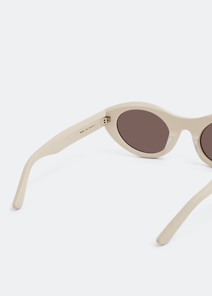 Balenciaga BB monogram round sunglasses for Women - Beige in