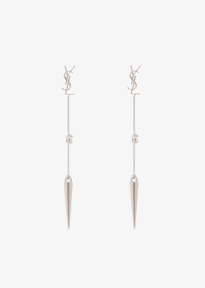 Saint Laurent Opyum YSL rhinestone spike earrings for Women