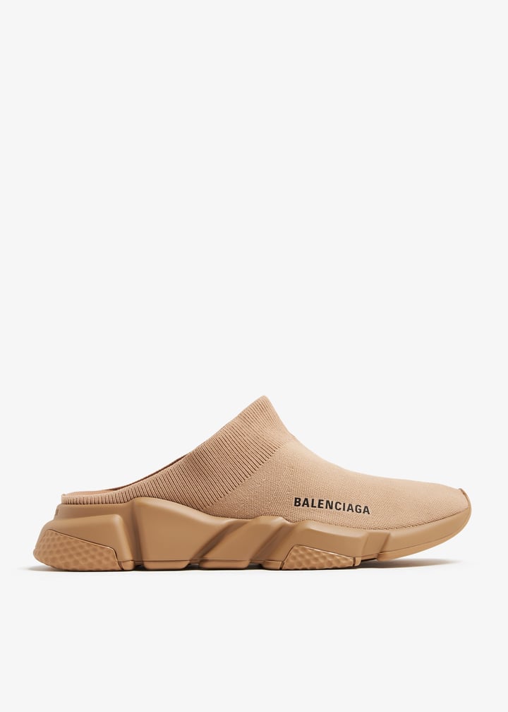 Balenciaga Speed Mule, Brown Balenciaga Speed Knit Brown - Speed logo printed recycled  main image 2