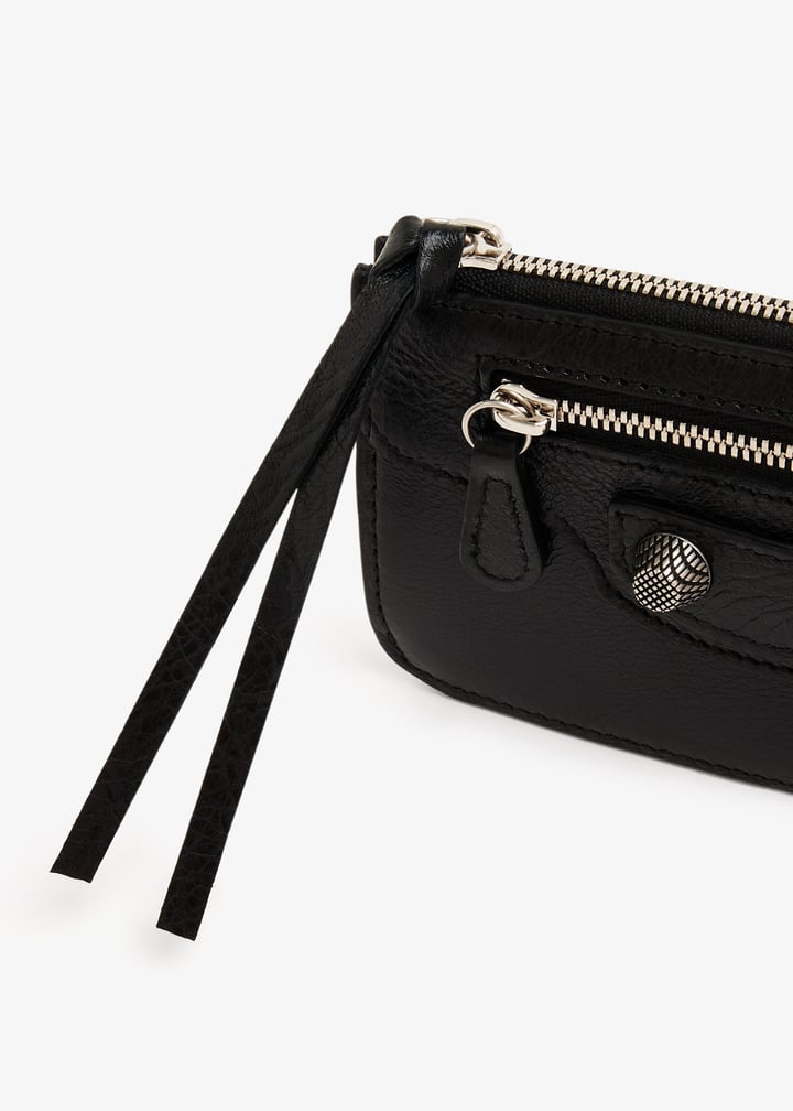 【極美品】Balenciaga 24AW cagole wallet 完売品 Balenciaga - Le Cagole leather flap-over wallet black - The