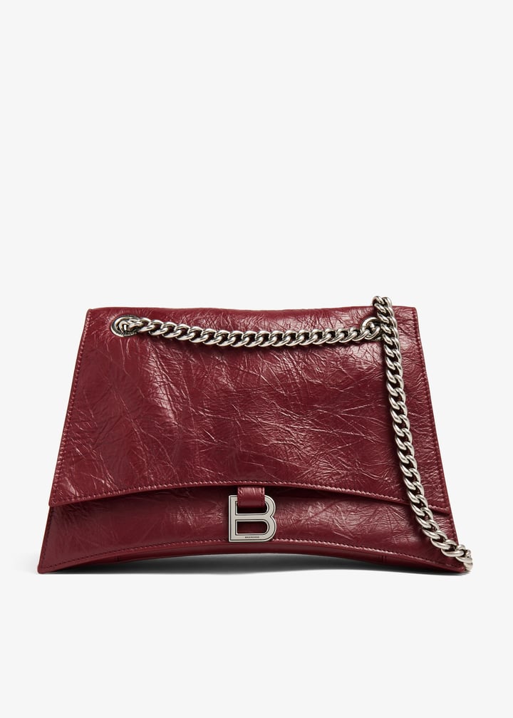 直営店☆BALENCIAGA☆ CRUSH チェーン Medium ショルダーバッグ Women's Crush Chain Bag Medium in Black | Balenciaga US