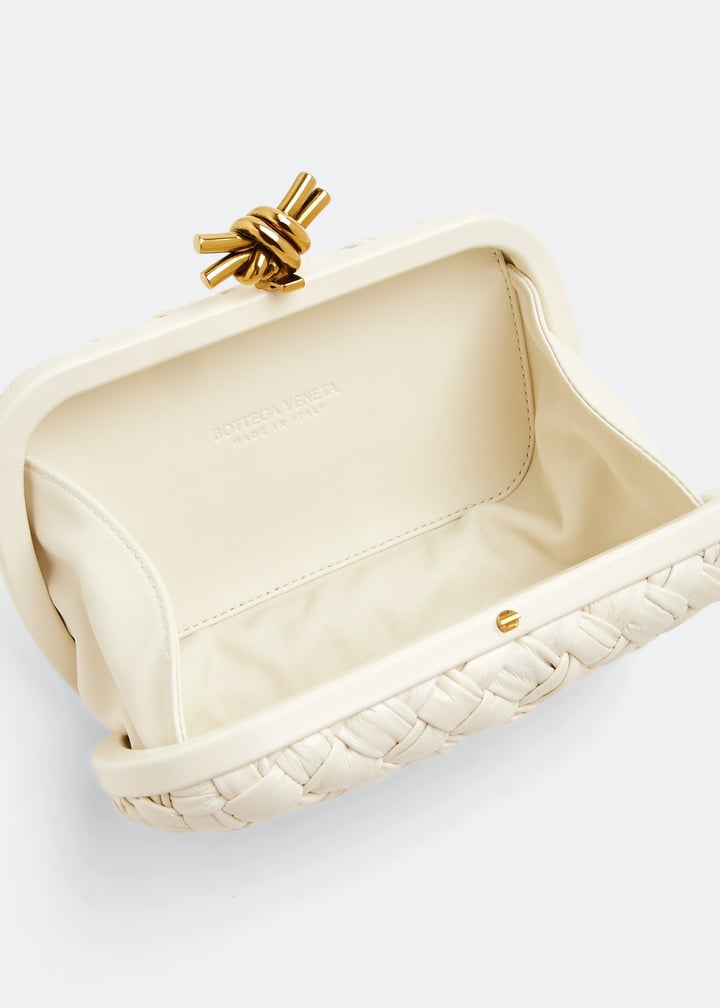 Bottega Veneta 洗練 人気 Knot ミノディエール クラッチバッグ Bottega Veneta - Bone Knot Minaudiere Woven Clutch