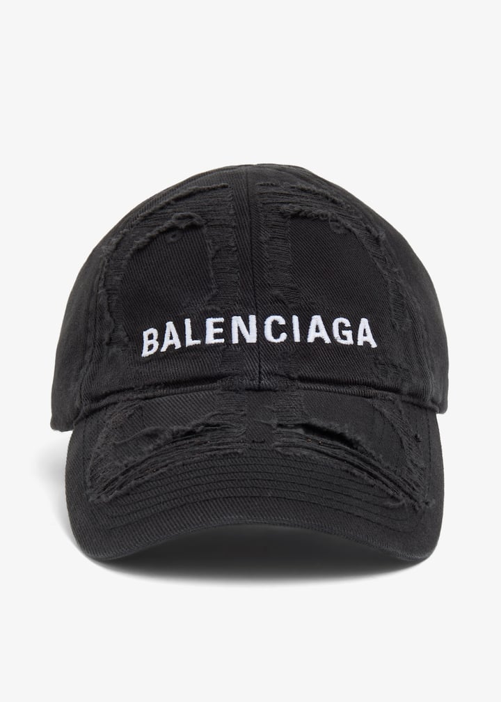 Balenciaga BB Laser Destroyed cap for Men - Black in UAE | Level Shoes