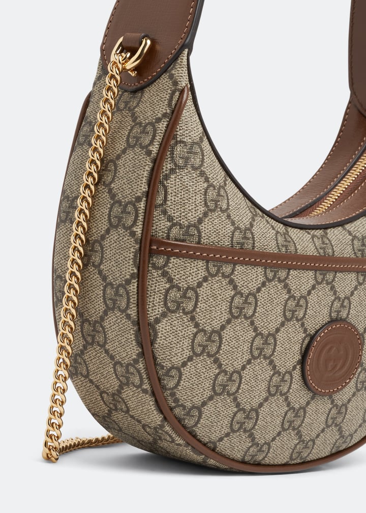 【GUCCI】GG ハーフムーンシェイプ ミニバッグ 22新作 グッチ 〔GGマーモント〕ハーフムーンシェイプミニバッグ