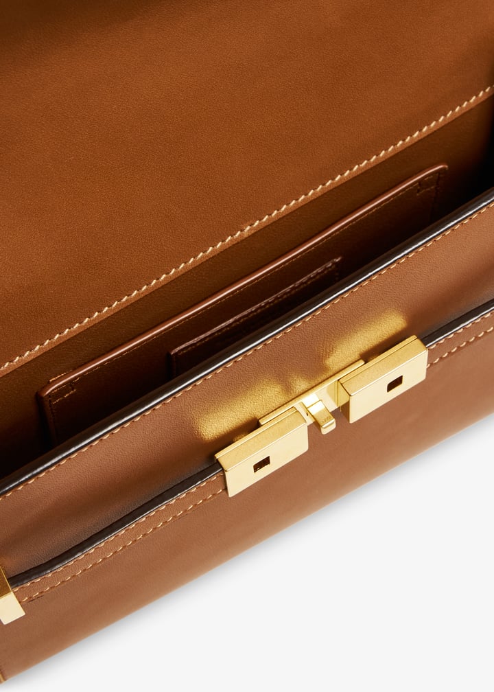 Saint Laurent Manhattan mini shoulder bag for Women - Brown